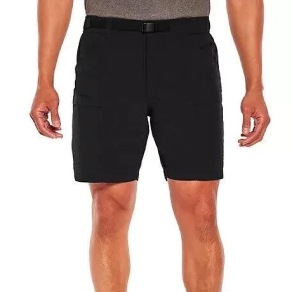 Eddie Bauer Ripstop Black Shorts Belted 8” XL